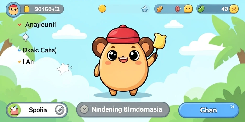 Screenshot menunjukkan tampilan mesin slot dengan tema petualangan.