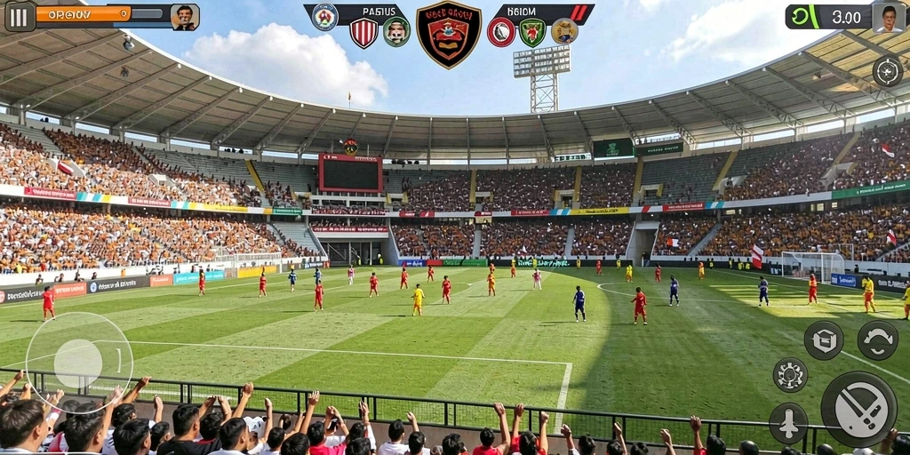 Tampilan awal game dengan Gatotkaca beraksi.