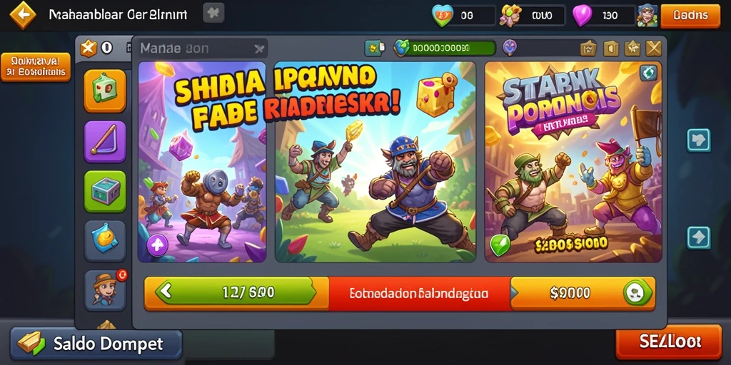Tampilan awal permainan dengan pilihan level yang menarik.
